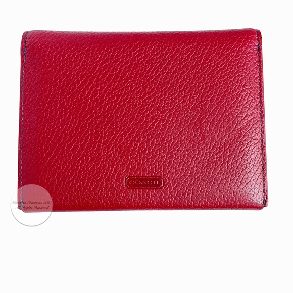 Coach Playing Cards with Red Leather Travel Case SLG Accessories Rare - Picture 8 of 13